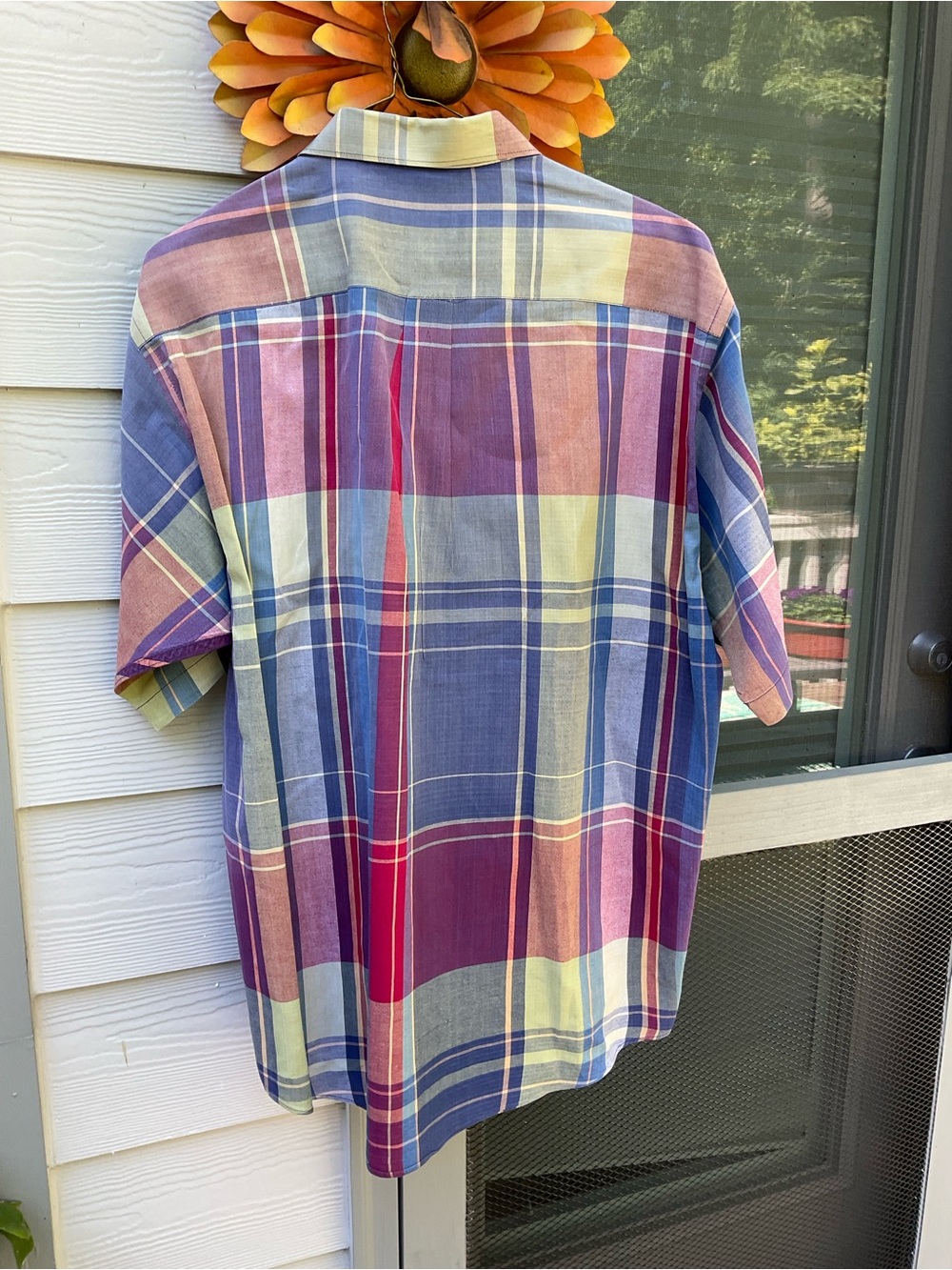 Nautica Men's Short Sleeve Plaid Button-Up Shirt - Multicolor Size L - Picture 7 of 8